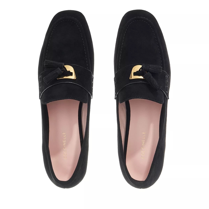 Black suede loafers womens online