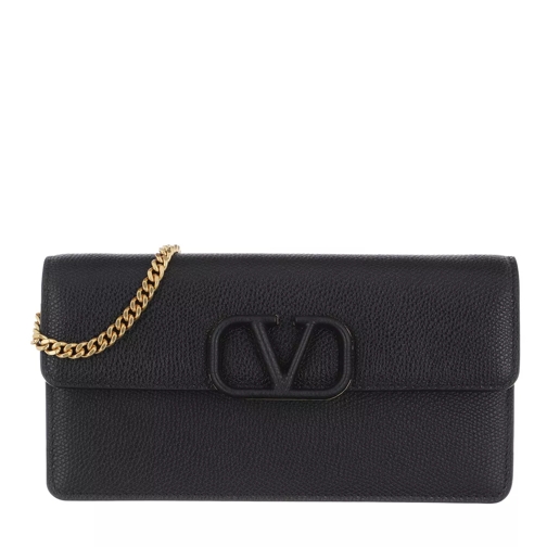 Valentino Garavani VLogo Signature Bag Leather Black Crossbody Bag