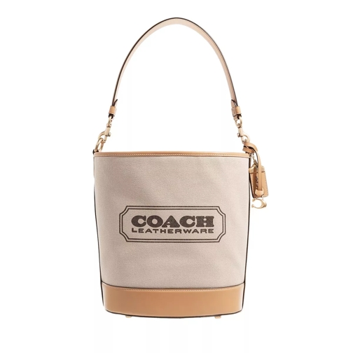 Coach Canvas Bucket Bag Natural Canvas/Tan Borsa a secchiello
