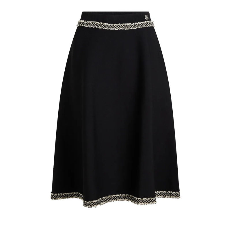 Karl Lagerfeld Minirock Strickrock mit Boucl�-Details schwarz