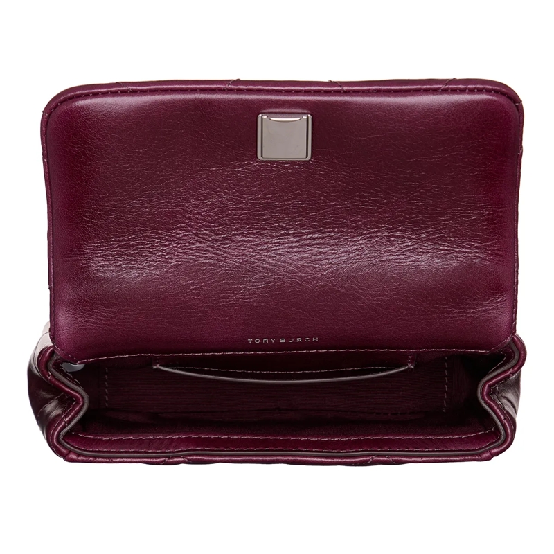 Tory Burch Crossbody Bag 'Kira Diamond' Mini Crossbody Bag Burgundy(Image 10)