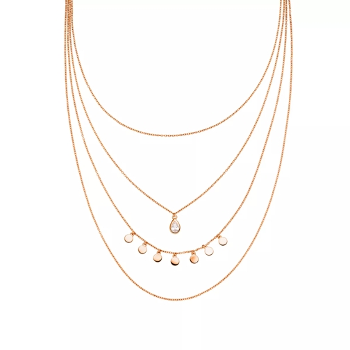 Leaf Necklace Platelet Silver Rose Gold-Plated Collana lunga