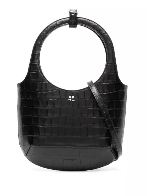 Courrèges Crossbody Bags - Holy Croco Stamped Bag - Gr. unisize - in Schwarz - für Damen