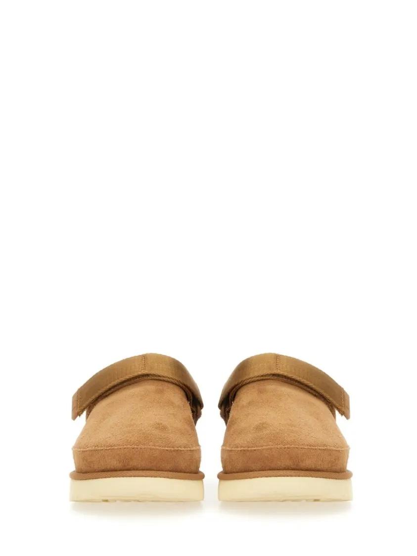 Thumbnail - Slip-On Suede Clogs With Strap - Gr. 10 - in Braun