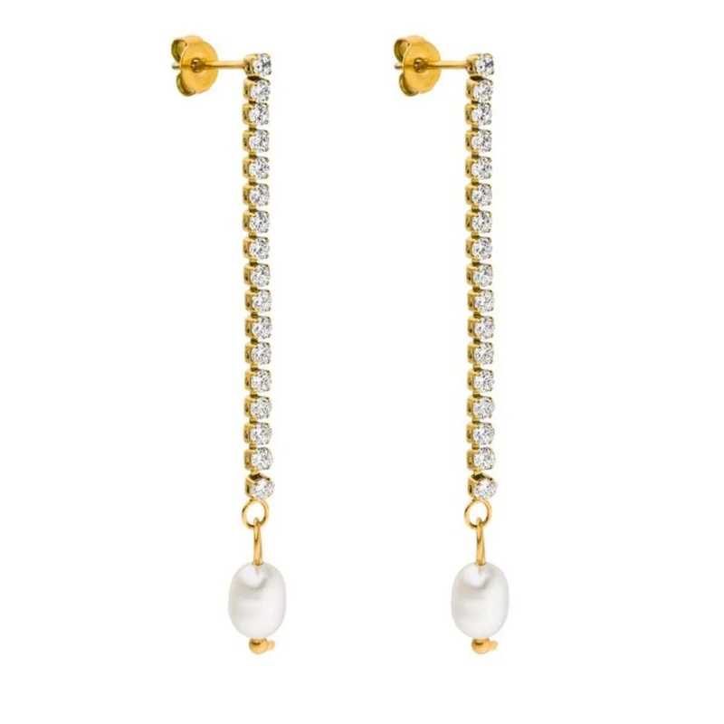 Purelei Ohrstecker Ohrhänger Shimmering Pearl gold