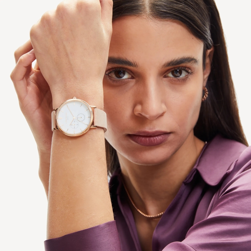 Liebeskind Berlin Multifunktionsuhr Echtleder Armbanduhr rosa(Image 2)