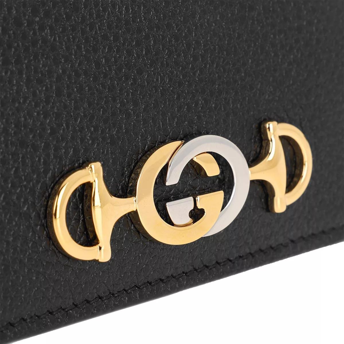 Thumbnail - Gucci Portemonnaie - Zumi Card Case Grainy Leather - Gr. unisize - in Schwarz - für Damen