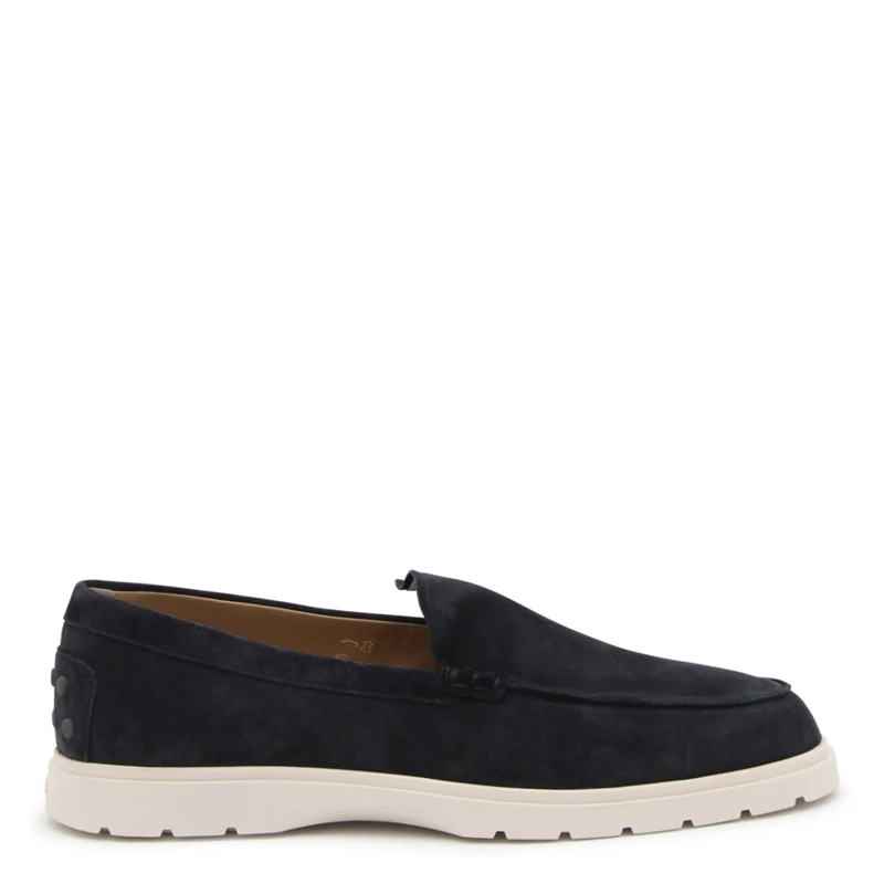 Tod's Loafer Blue Leather Loafers Black