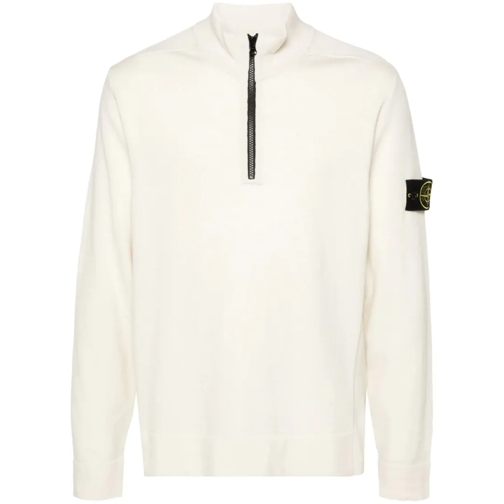 Stone Island Ecru Compass-Badge Sweater Neutrals Pullover