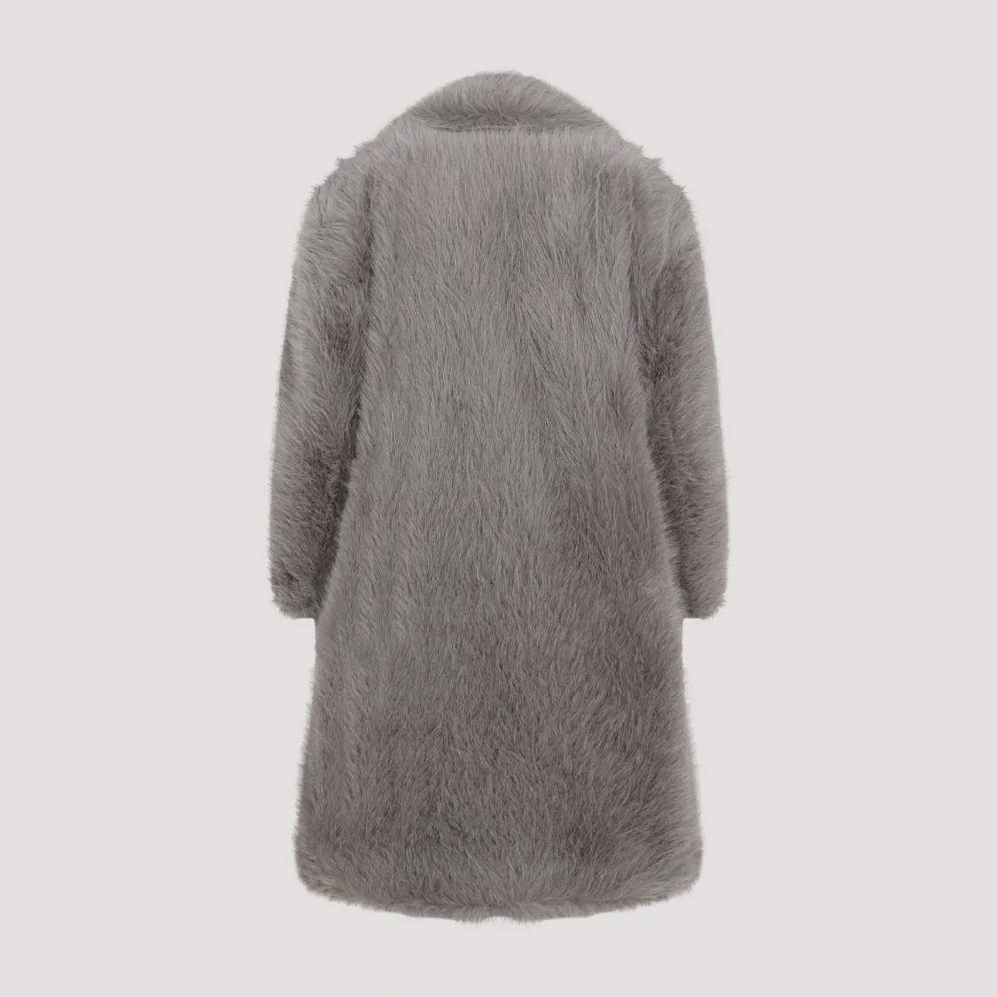 Sportmax - Manico Faux Fur Coat - Größe XS - grau