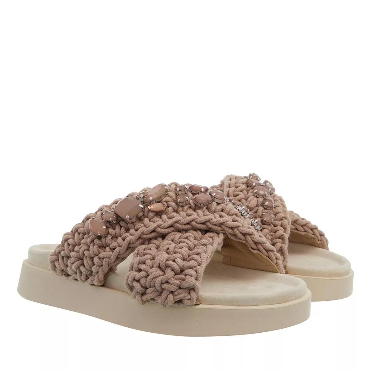 INUIKII Slipper & Pantoletten - Woven Stones - Gr. 39 (EU) - in Taupe - für Damen