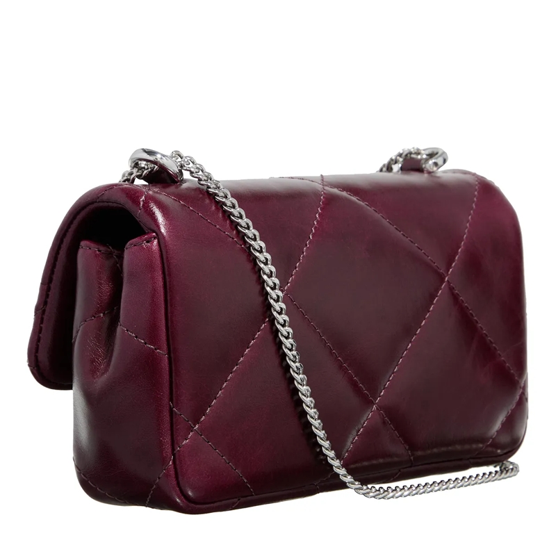 Tory Burch Crossbody Bag 'Kira Diamond' Mini Crossbody Bag Burgundy(Image 8)