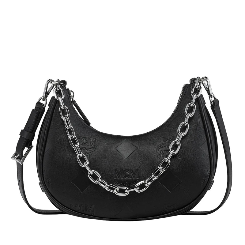MCM Hobotas Aren Lthr Hobo Sml Bk Black