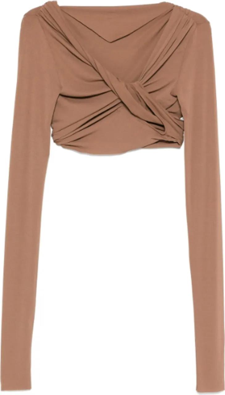Thumbnail - Rick Owens - Jade Ls Crop Tan - Größe 44 - bunt