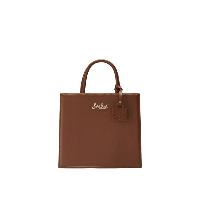 Mc2 Saint Barth Sac à bandoulière Versatile Midi Tote Bag In Calf Leather Red