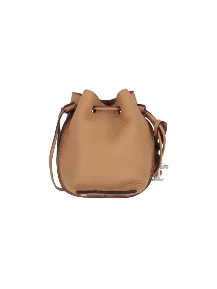 TOD'S Bucket bags Micro Bucket Bag With Drawstring Closure in beige