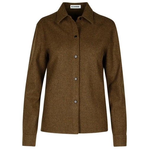 Jil Sander Hemden Brown Wool Shirt Brown