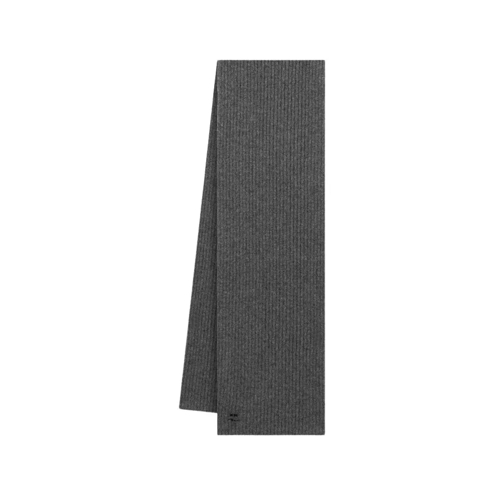 Courrèges Leichter Schal Ac Ribbed Scarf - Wool - Grey Grey