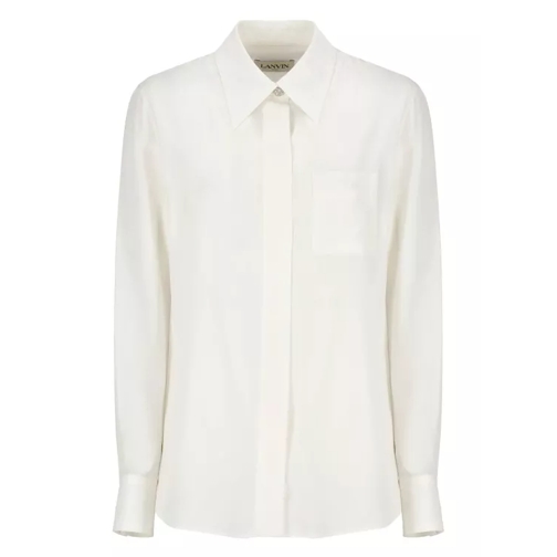 Lanvin Creamy White Silk Shirt White 