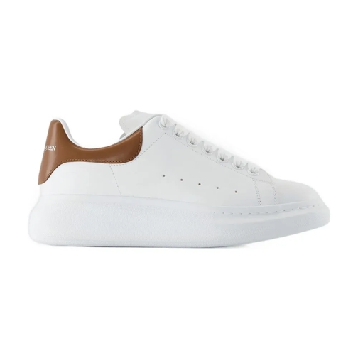 Alexander McQueen Low-Top Sneaker White Calfskin Oversized Sneakers With Contrasting White