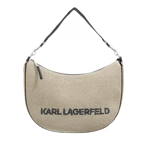Karl Lagerfeld K/Moon Md Shoulderbag Raffia Natural Shoulder Bag
