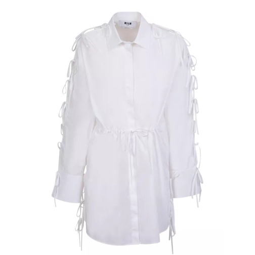 MSGM White Shirt Dress White Robes