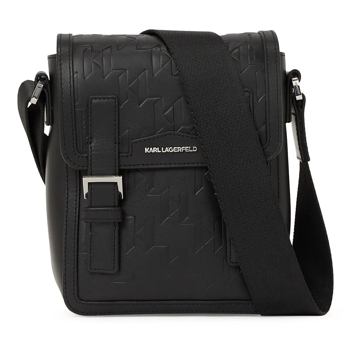 Karl Lagerfeld Crossbody Bags - K/LOOM UMHÄNGETASCHE AUS LEDER - Gr. unisize - in Schwarz - für Herren