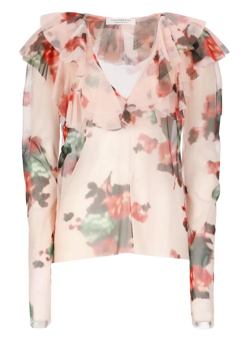 Thumbnail - Philosophy Di Lorenzo Serafini - Floral Print Shirt - Größe 42 - bunt