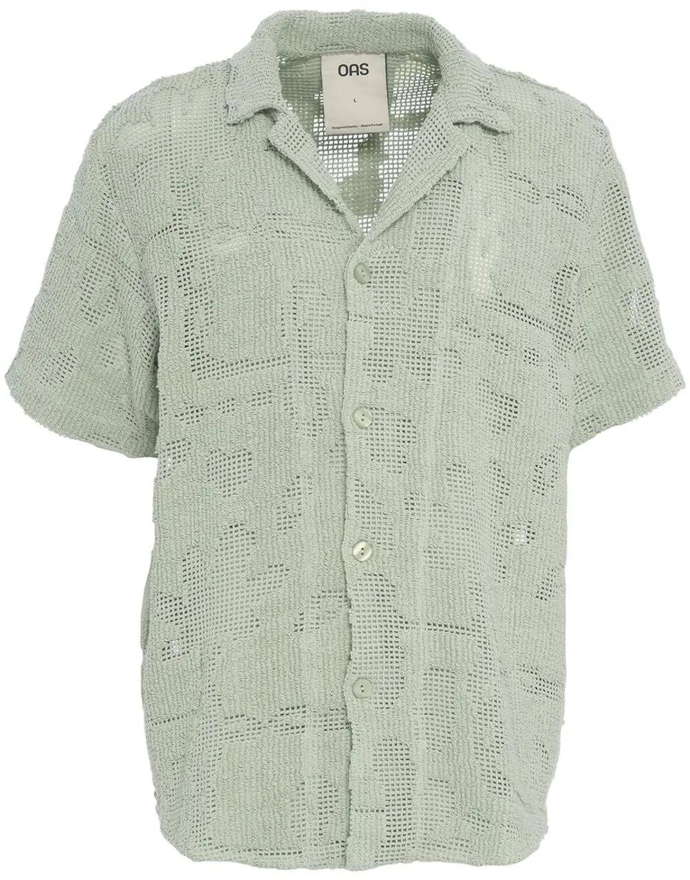 Thumbnail - OAS - Crochet shirt 'Galbanum Cuba' - Größe M - grün