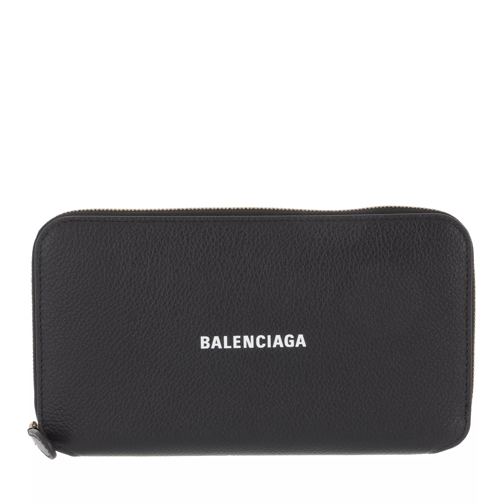 Balenciaga Wallet Black White Continental Wallet-plånbok