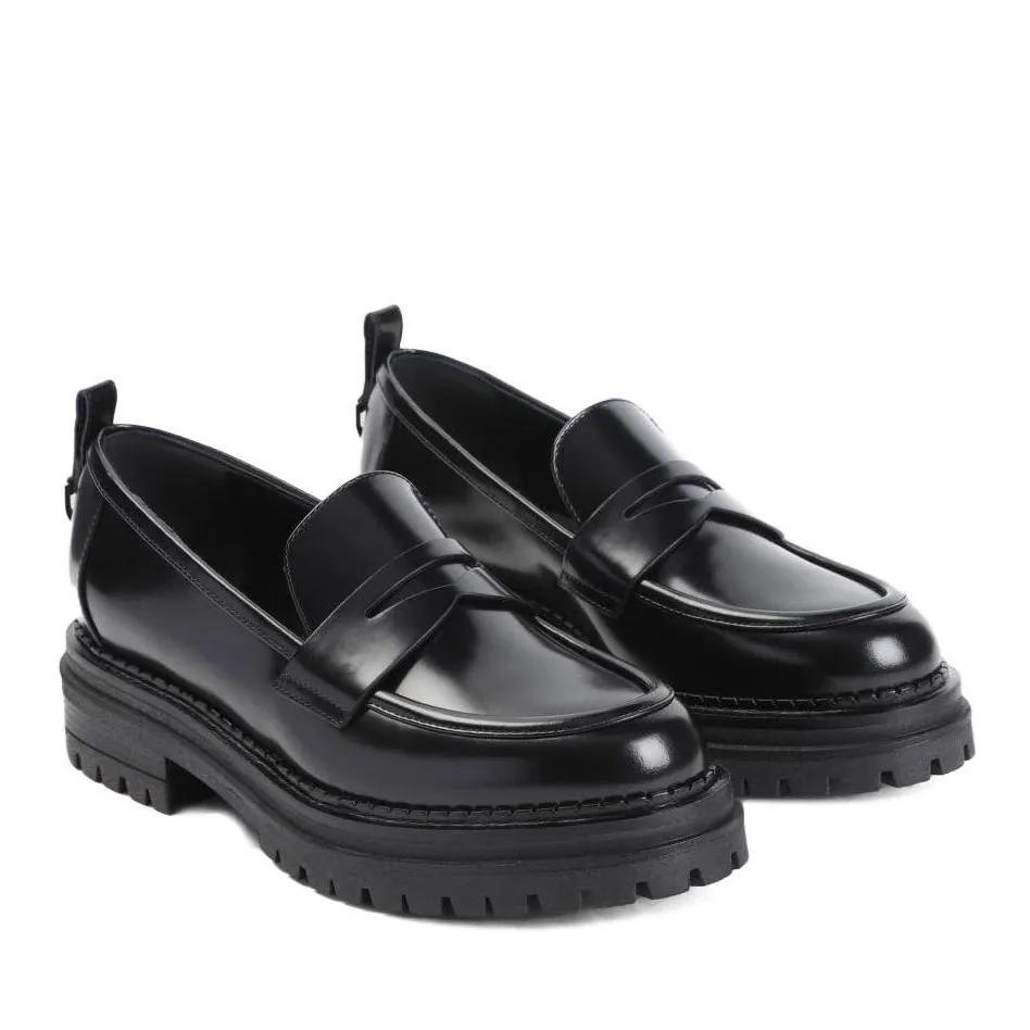 sergio rossi Loafers & Ballerinas - Flat Loafers - Gr. 39,5 (EU) - in Schwarz - für Damen