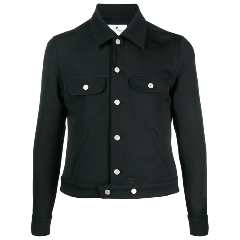 Courrèges  Structured Cotton Jacket Black