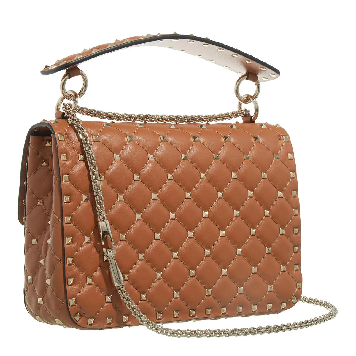 Valentino Garavani Crossbody bags Medium Shoulder Bag Rockstud Spike in bruin
