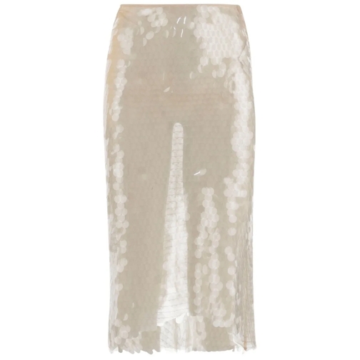 Niccolò Pasqualetti Midi-Röcke Nylon Sequined Skirt Neutrals