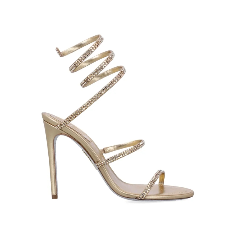 René Caovilla Sandalen Cleo Satin Sandals In Light Pink Neutrals