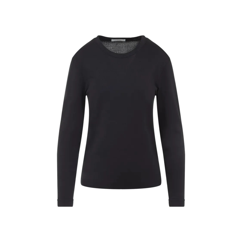 Lemaire Langärmeliges Oberteil Classic Black Long-Sleeved Cotton T-Shirt Black