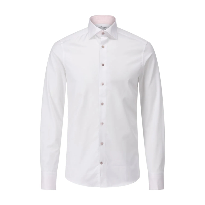 STENSTRÖMS Hemd Slim-Fit Hemd aus Cotton-Twofold Weiß