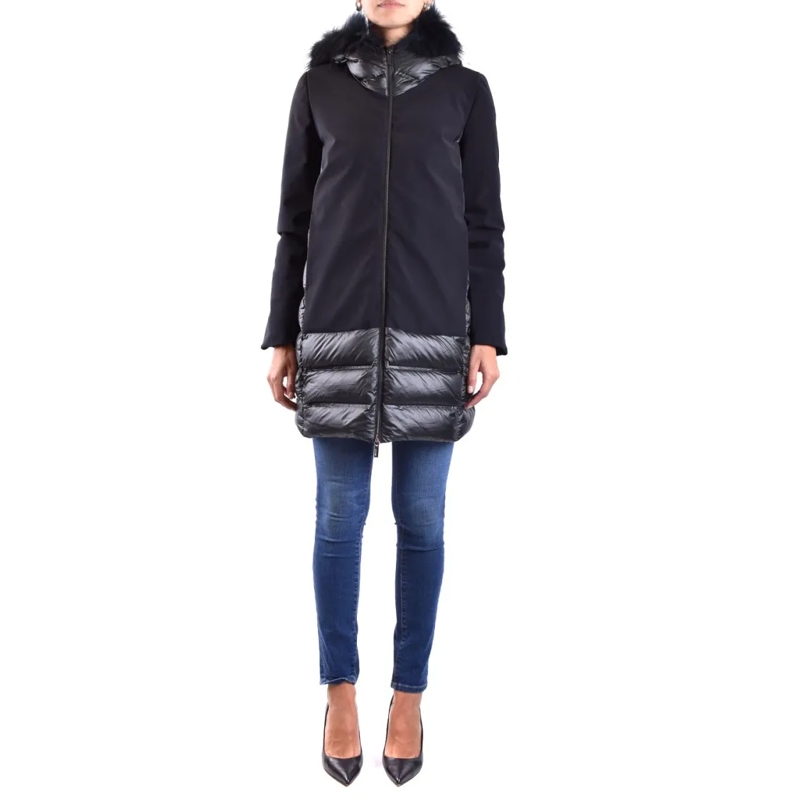 Rrd  Quilted Down Coat With Matte Black