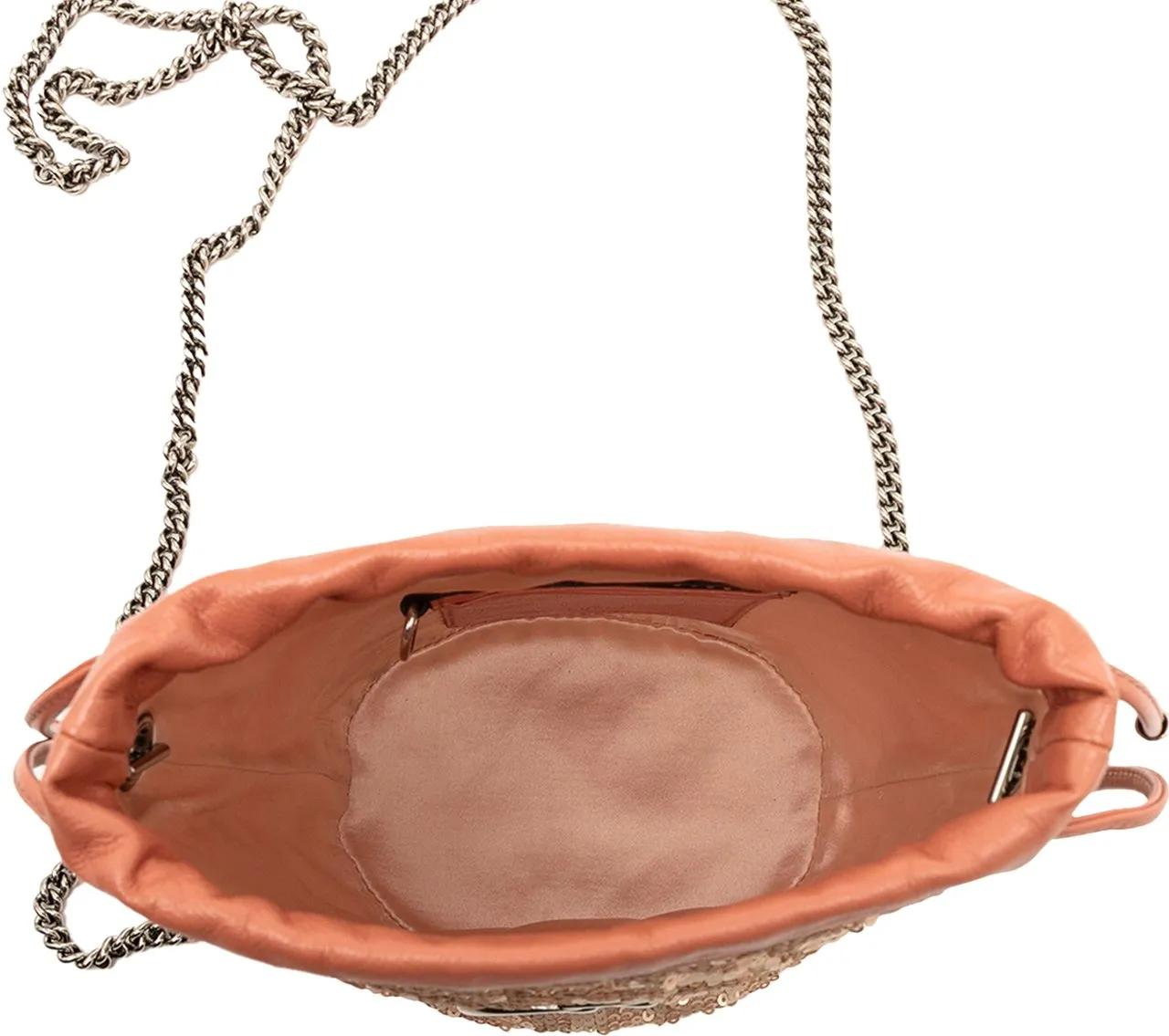 Thumbnail - Gucci Hobo Bags - Small GG Marmont Sequined Diagonal Matelasse Leath - Gr. unisize - in Gold - für Damen