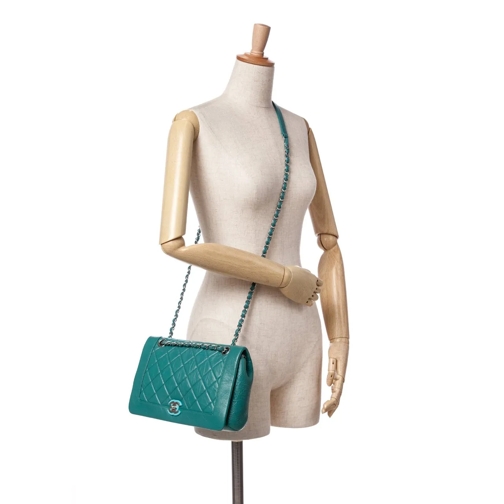 Chanel Sac à bandoulière 2018 Medium Crumpled Calfskin Bi Vintage Full Flap blau (Image 2)