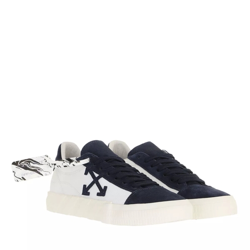 Off-White Low Vulcanized Canvas/Suede White/Navy Blue Low-Top Sneaker