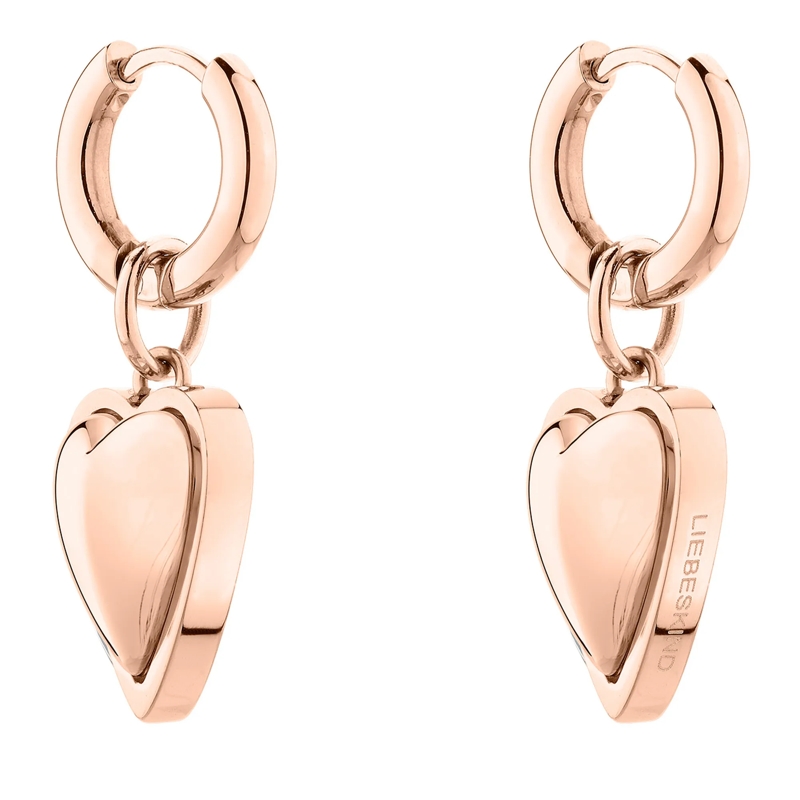Liebeskind Berlin Ohrstecker Edelstahl Metal Heart rose