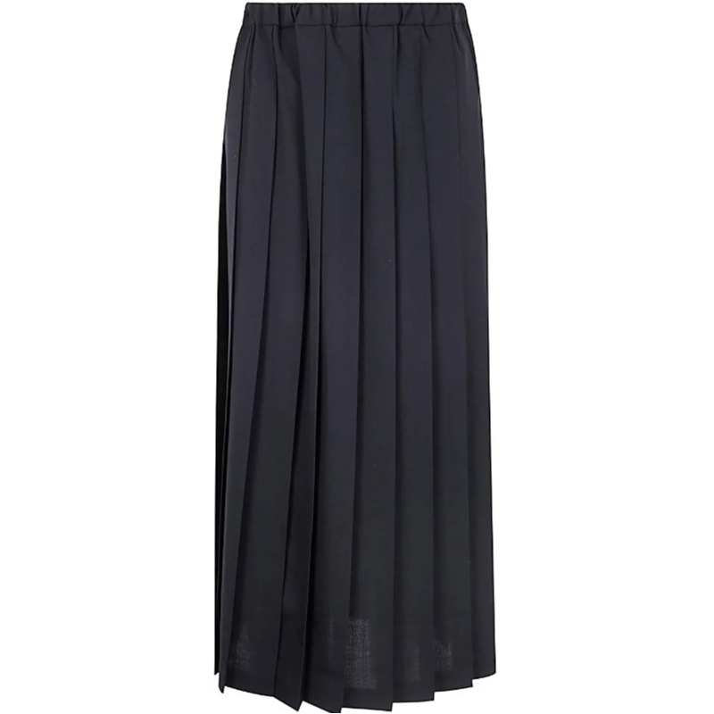 Junya Watanabe Midirock Black Pleated Skirt schwarz
