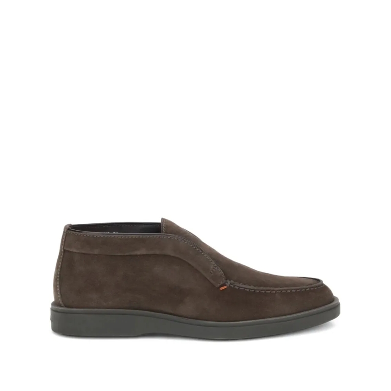 Santoni Bottes Brown Suede Slip-On Desert Boot Brown
