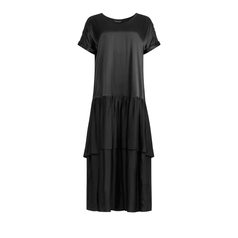 Helene Galwas Midikleid Kurzarmkleid AVARE schwarz