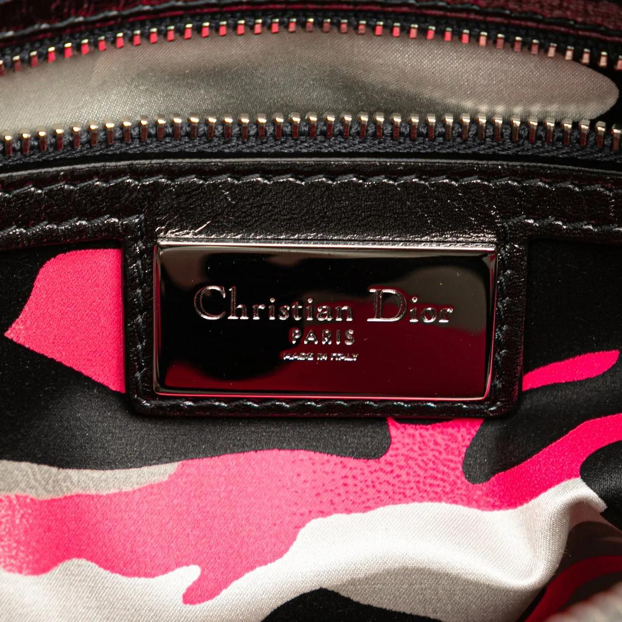 Thumbnail - Christian Dior Hobo Bags - Anselm Reyle Medium Metallic Lambskin Cannage Lady - Gr. unisize - in Grau - für Damen