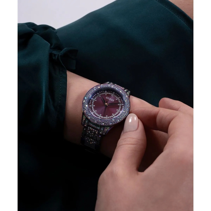 Guess Quarzuhr Quarz-Analoguhr Shooting Star lila(Image 4)