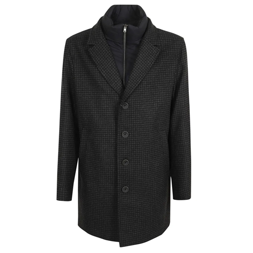 Herno Blazer Pied De Poule Coat Grey