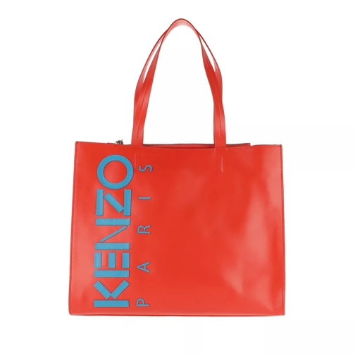 Kenzo Calfskin Small Shopping Bag Medium Red Boodschappentas
