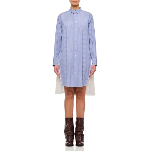 Sacai Mini-Kleider Cotton Poplin Dress Blue